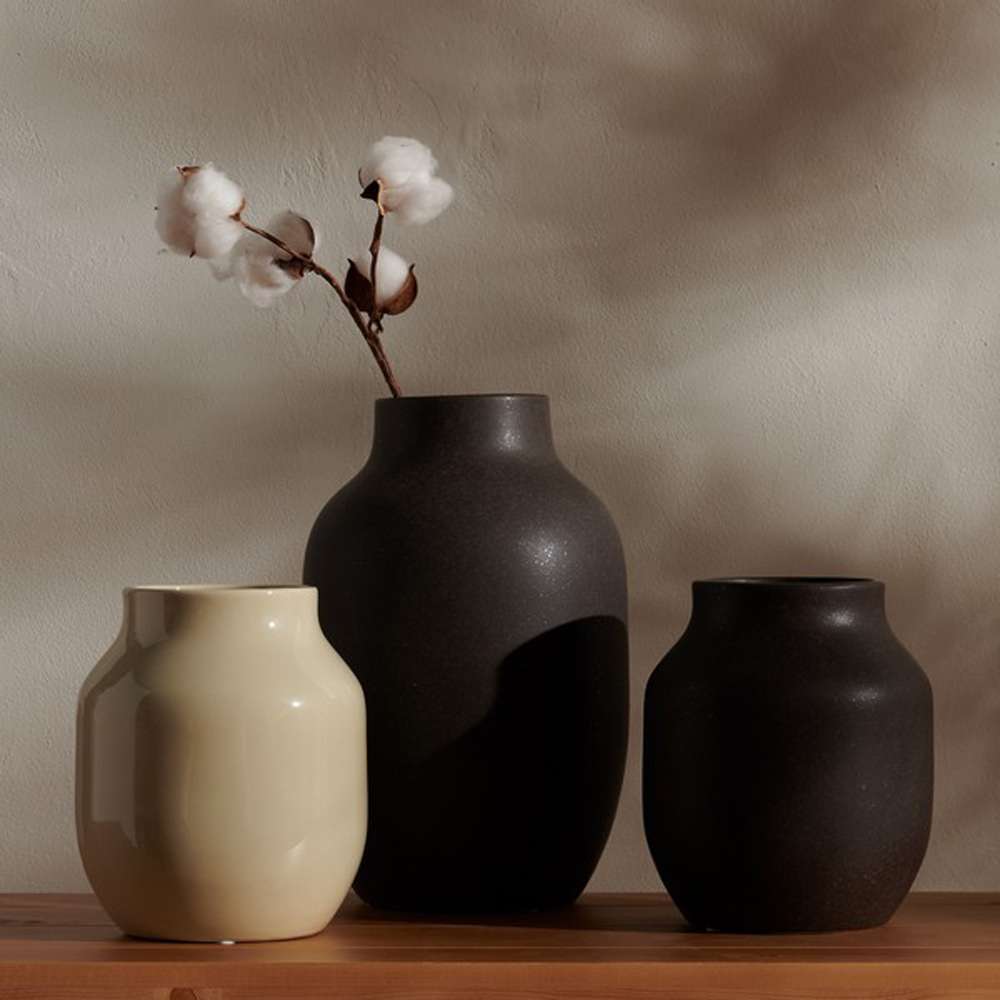 Safavieh - Raya Ceramic Vase - Charcoal - Beige - RDC4014A-SET3 veiw 3