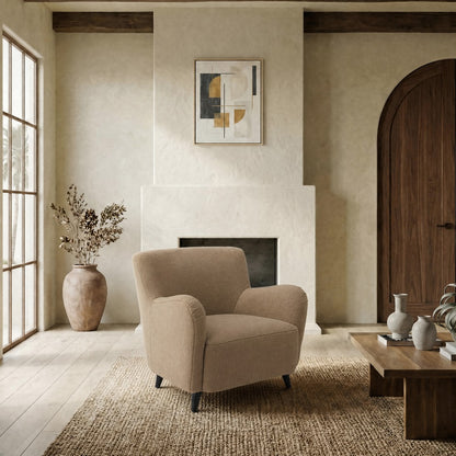 Safavieh - Rayanne Teddy Large Modern Wingback Chair / Light Brown - SFV4610B view 2