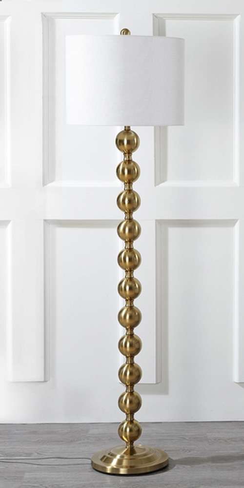 Safavieh - Reflections Stacked Ball Floor Lamp - Brass - LIT4330B veiw 1