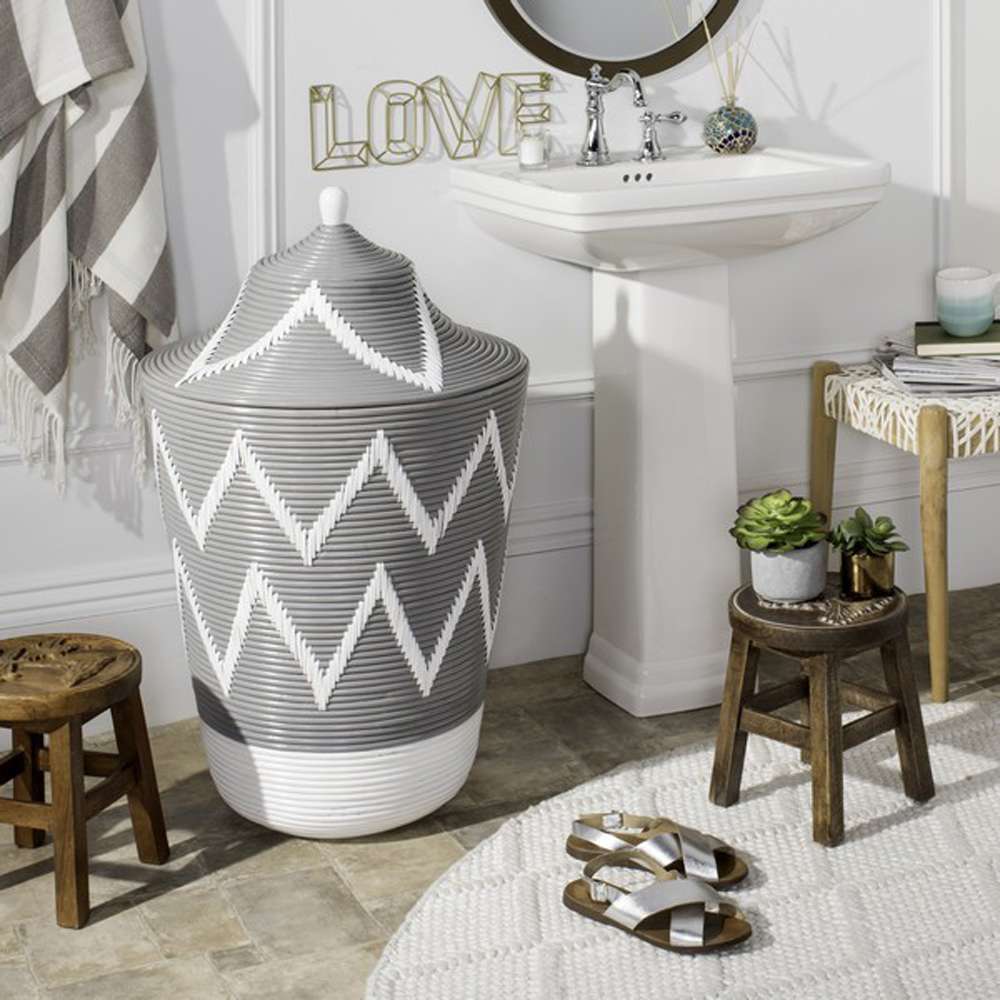 Safavieh - Reina Basket - Grey - White - HAC6004A veiw 2