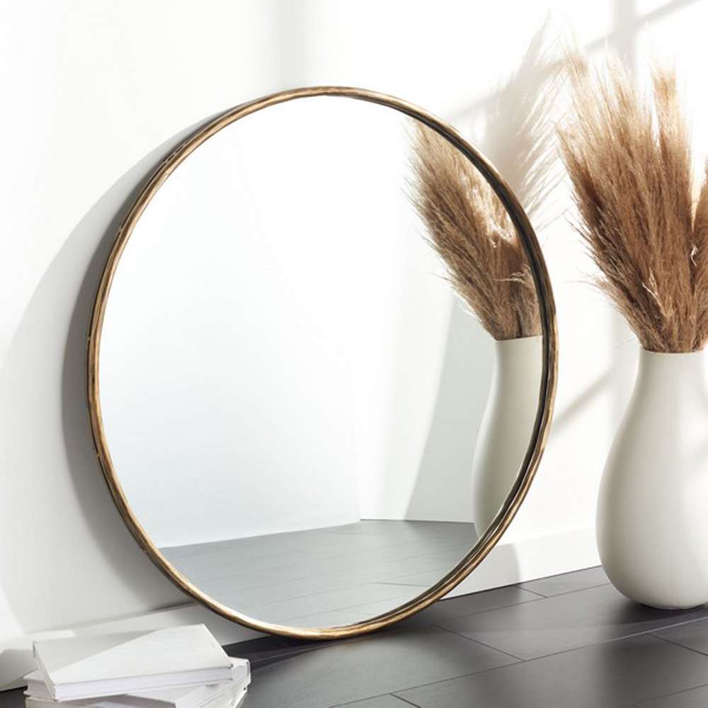 Safavieh - Couture - Renee Round Metal Mirror - Brass - SFV9507A veiw 2
