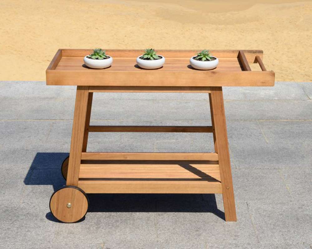 Safavieh - Renzo Bar Cart - Natural - PAT7032A veiw 2