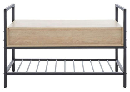 Safavieh - Rhonwen Storage Bench - Sand - Black - BCH9300A veiw 1