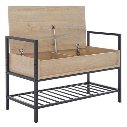 Safavieh - Rhonwen Storage Bench - Sand - Black - BCH9300A veiw 3