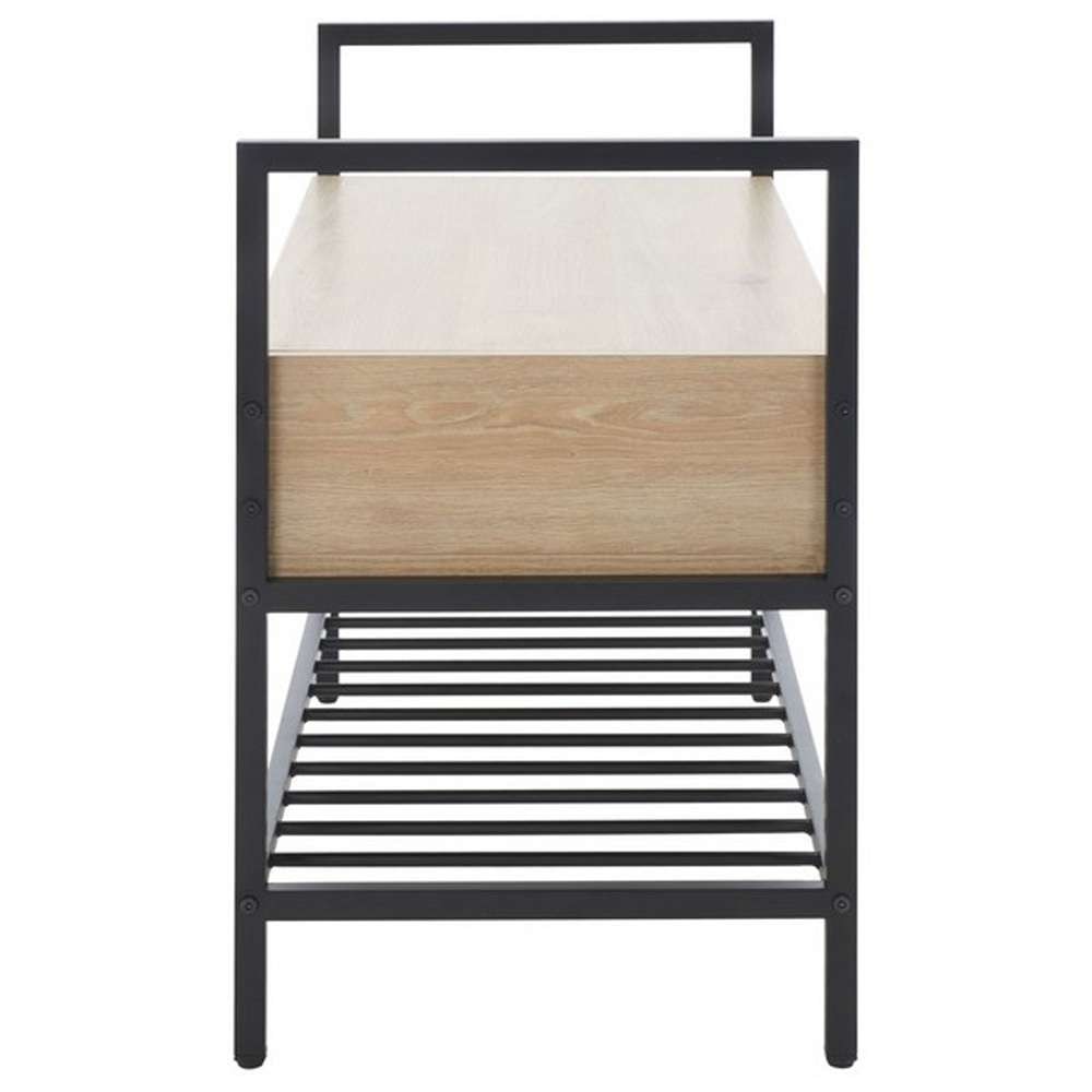Safavieh - Rhonwen Storage Bench - Sand - Black - BCH9300A veiw 4