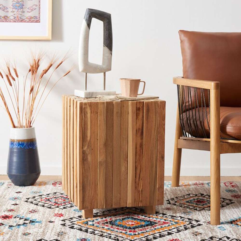 Safavieh - Richmond Sq End Table - Medium Oak - FOX1001A veiw 2