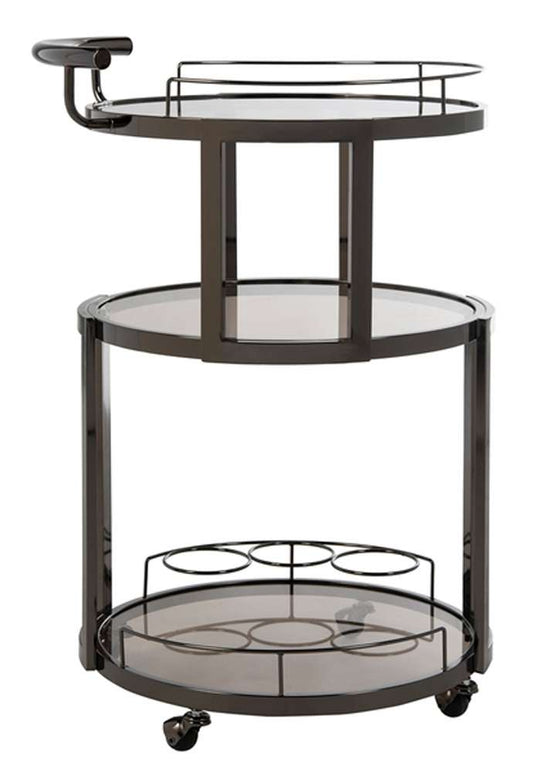 Safavieh - Rio 3 Tier Round Bar Cart - Black Nickel - Tea - BCT8002B veiw 1