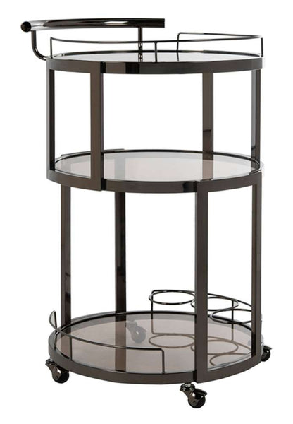 Safavieh - Rio 3 Tier Round Bar Cart - Black Nickel - Tea - BCT8002B veiw 3