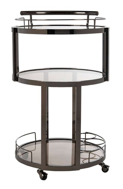 Safavieh - Rio 3 Tier Round Bar Cart - Black Nickel - Tea - BCT8002B veiw 4