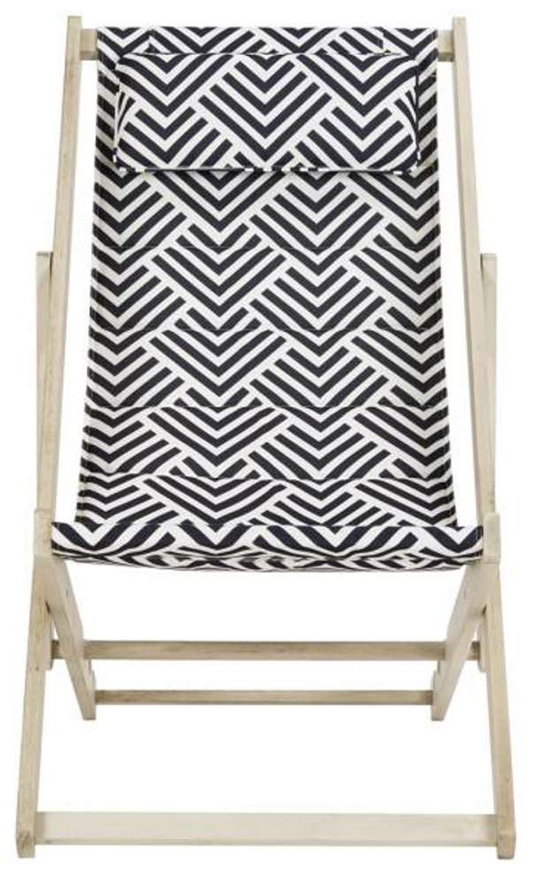 Safavieh - Rive Sling Chair - Navy - White - PAT7039A veiw 2