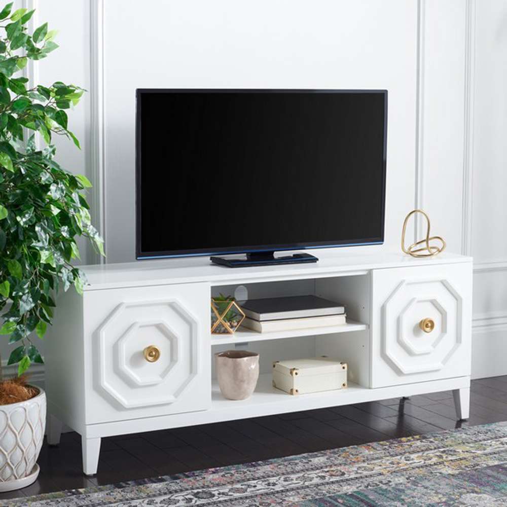 Safavieh - Riya 2 Door 1Shelf Media Stand - White - MED5006A veiw 2