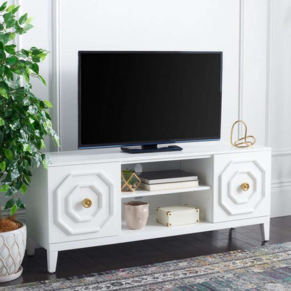 Safavieh - Riya 2 Door 1Shelf Media Stand - White - MED5006A veiw 2