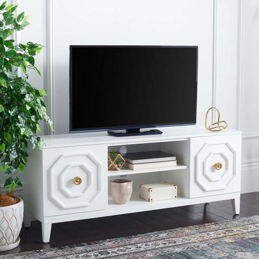 Safavieh - Riya 2 Door 1Shelf Media Stand - White - MED5006A veiw 2