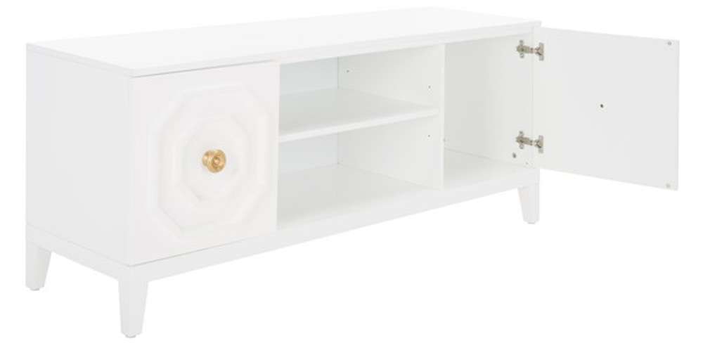 Safavieh - Riya 2 Door 1Shelf Media Stand - White - MED5006A veiw 3