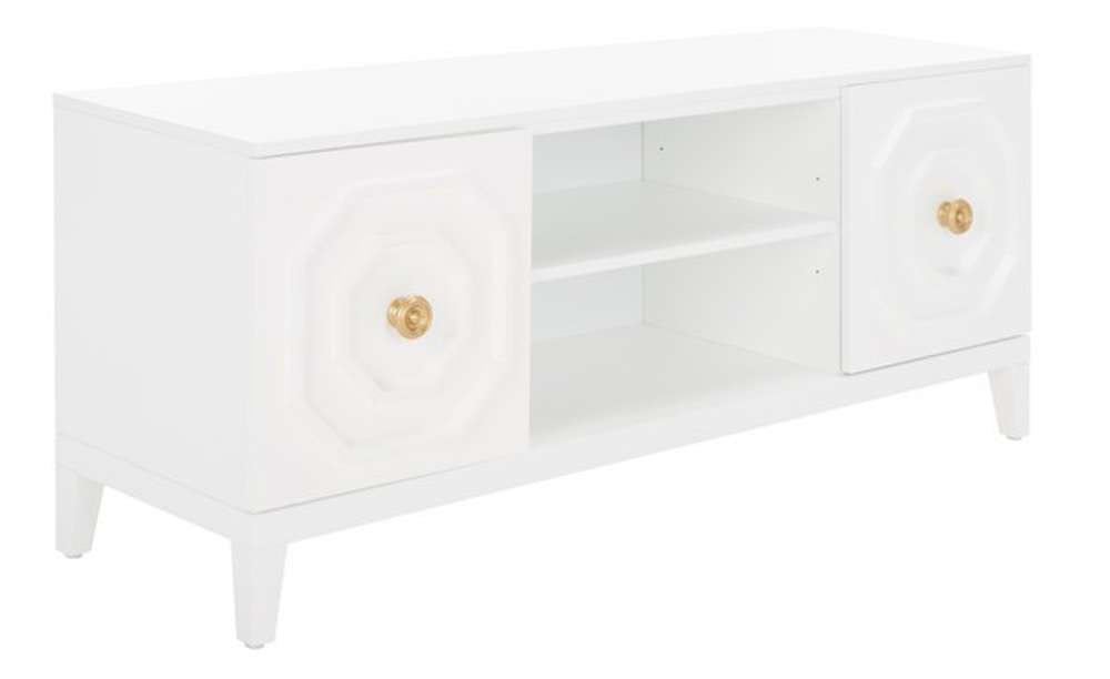 Safavieh - Riya 2 Door 1Shelf Media Stand - White - MED5006A veiw 4