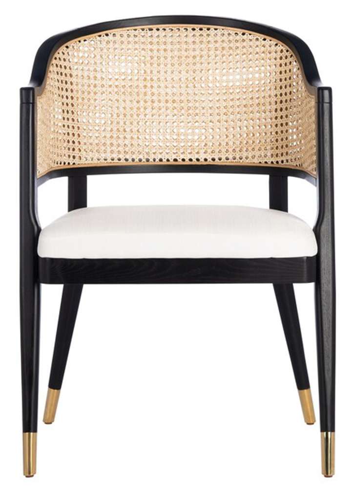 Safavieh - Couture - Rogue Rattan Dining Chair - Black - Natural - SFV4106A veiw 1