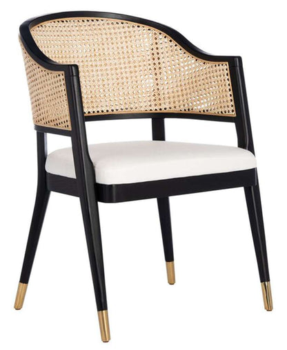 Safavieh - Couture - Rogue Rattan Dining Chair - Black - Natural - SFV4106A veiw 3