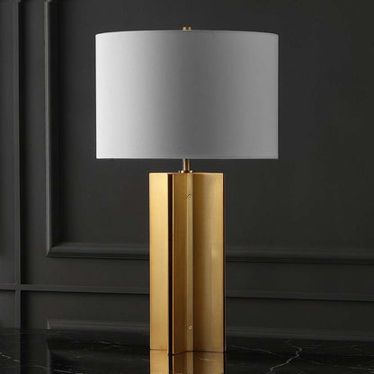 Safavieh - Couture - Rollins Square Metal Table Lamp - Gold - White - CTL1026A veiw 1