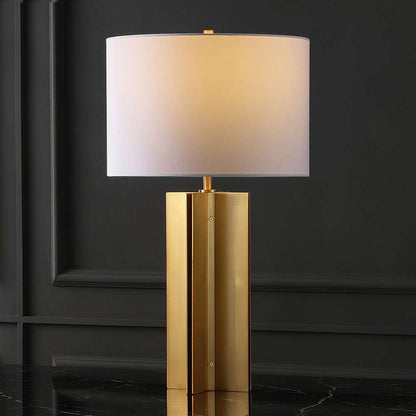 Safavieh - Couture - Rollins Square Metal Table Lamp - Gold - White - CTL1026A veiw 2