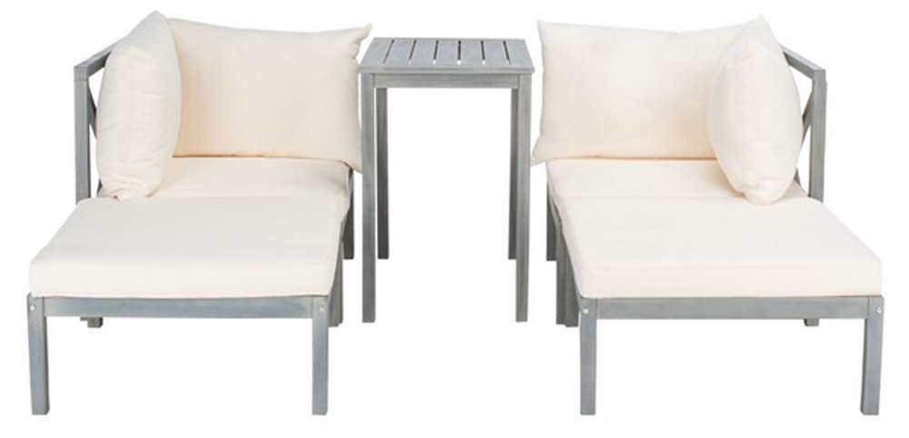 Safavieh - Ronson 5 Pc Sectional Set - Ash Grey - Beige - PAT6762C veiw 1