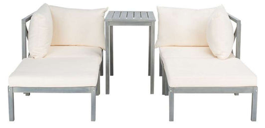 Safavieh - Ronson 5 Pc Sectional Set - Ash Grey - Beige - PAT6762C veiw 1