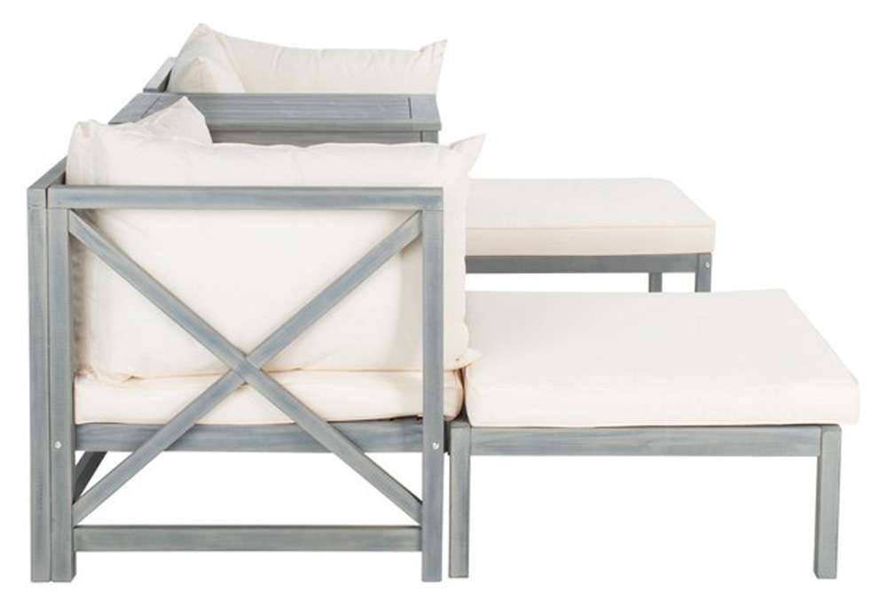 Safavieh - Ronson 5 Pc Sectional Set - Ash Grey - Beige - PAT6762C veiw 4