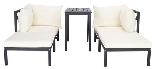 Safavieh - Ronson 5 Pc Sectional Set - Dark Slate Gray - Beige - PAT6762D veiw 1