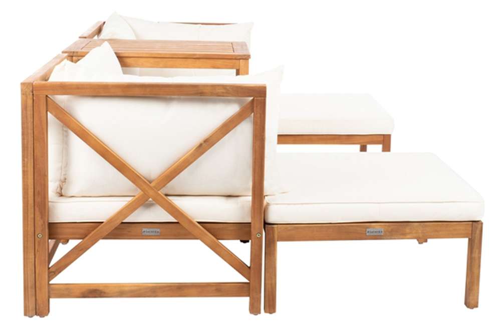Safavieh - Ronson 5 Pc Sectional Set - Natural - Beige - PAT6762A veiw 4