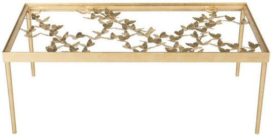 Safavieh - Rosalia Butterfly Coffee Table - Gold - Clear - FOX2589A veiw 1