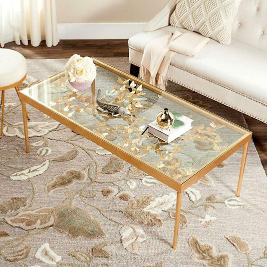 Safavieh - Rosalia Butterfly Coffee Table - Gold - Clear - FOX2589A veiw 2