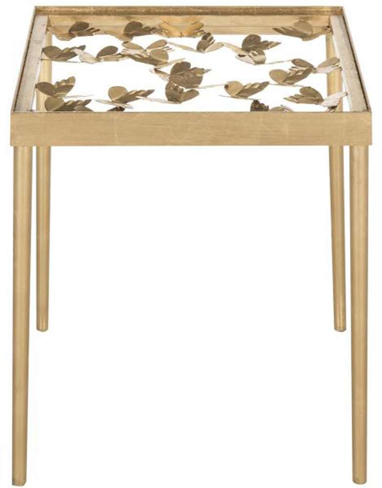 Safavieh - Rosalia Butterfly Side Table - Gold - Clear - FOX2594A veiw 1