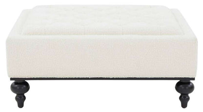 Safavieh - Couture - Rosealina Tufted Ottoman - Ivory - Black - SFV5014C veiw 1