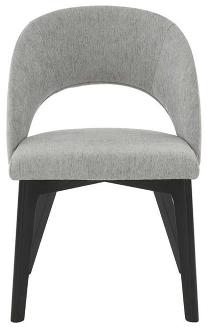 Safavieh - Couture - Rowland Linen Dining Chair - Grey - Black - SFV5058B veiw 1