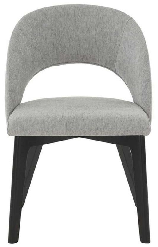 Safavieh - Couture - Rowland Linen Dining Chair - Grey - Black - SFV5058B veiw 1