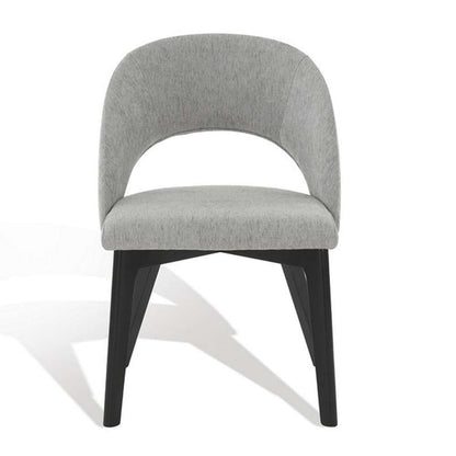Safavieh - Couture - Rowland Linen Dining Chair - Grey - Black - SFV5058B veiw 2