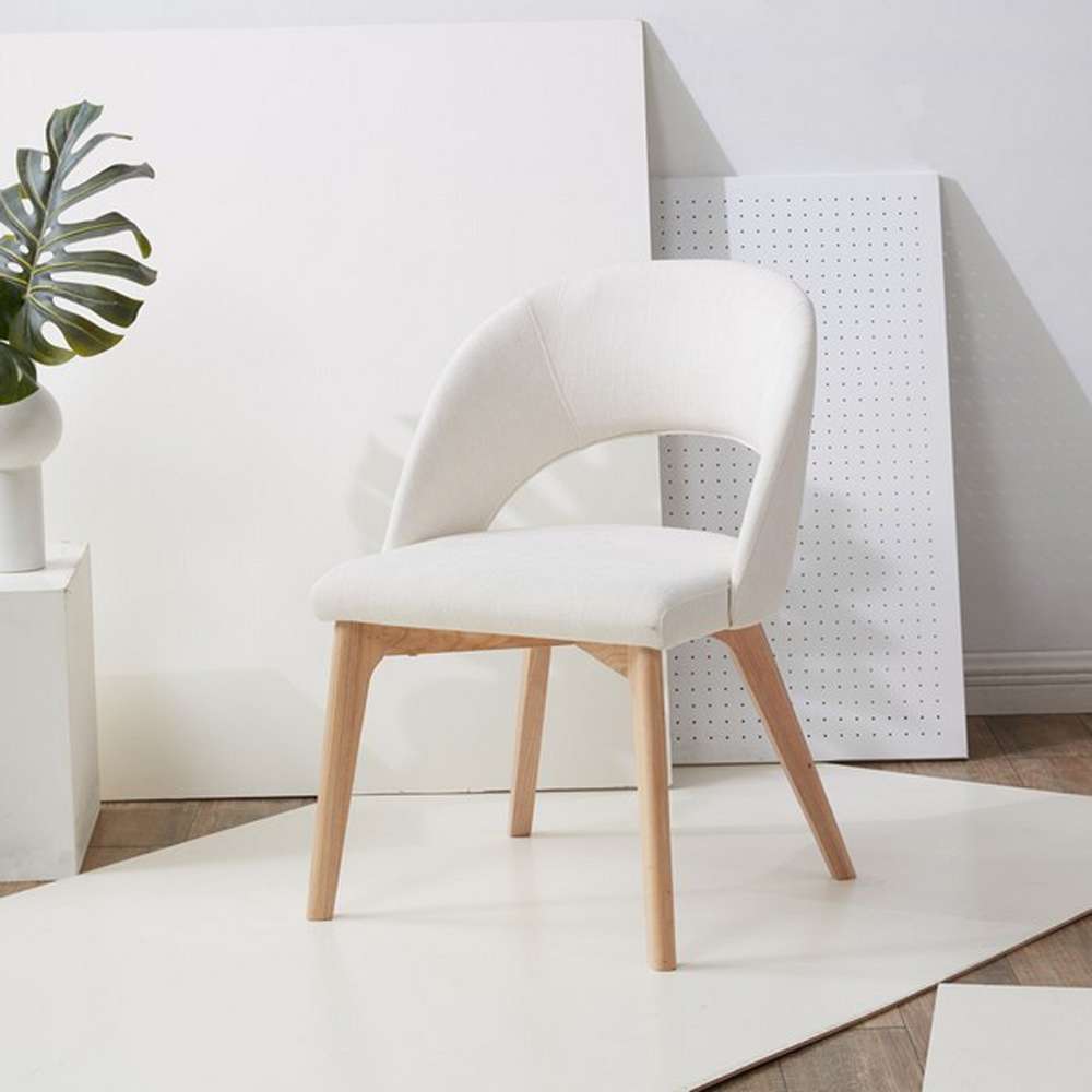 Safavieh - Couture - Rowland Linen Dining Chair - Ivory - Natural - SFV5058A veiw 3