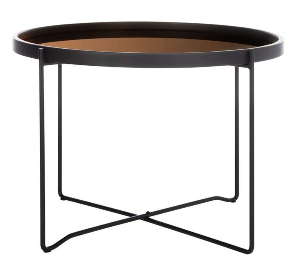 Safavieh - Ruby Medium Tray Accent Table - Rose Gold - Black - ACC4205A veiw 1