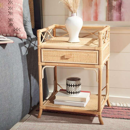 Safavieh - Rumi 1 Drwr 1 Shelf Nightstand - Natural - NST4004A veiw 2