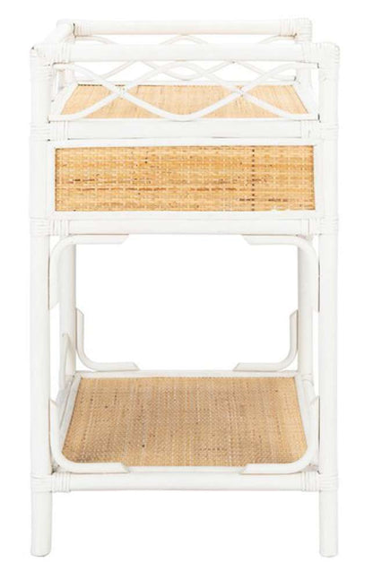 Safavieh - Rumi 1 Drwr 1 Shelf Nightstand - White - Natural - NST4004B veiw 3