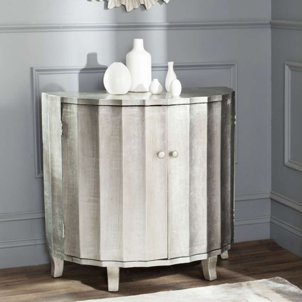 Safavieh - Rutherford Demilune Cabinet - Silver - AMH1516A veiw 2