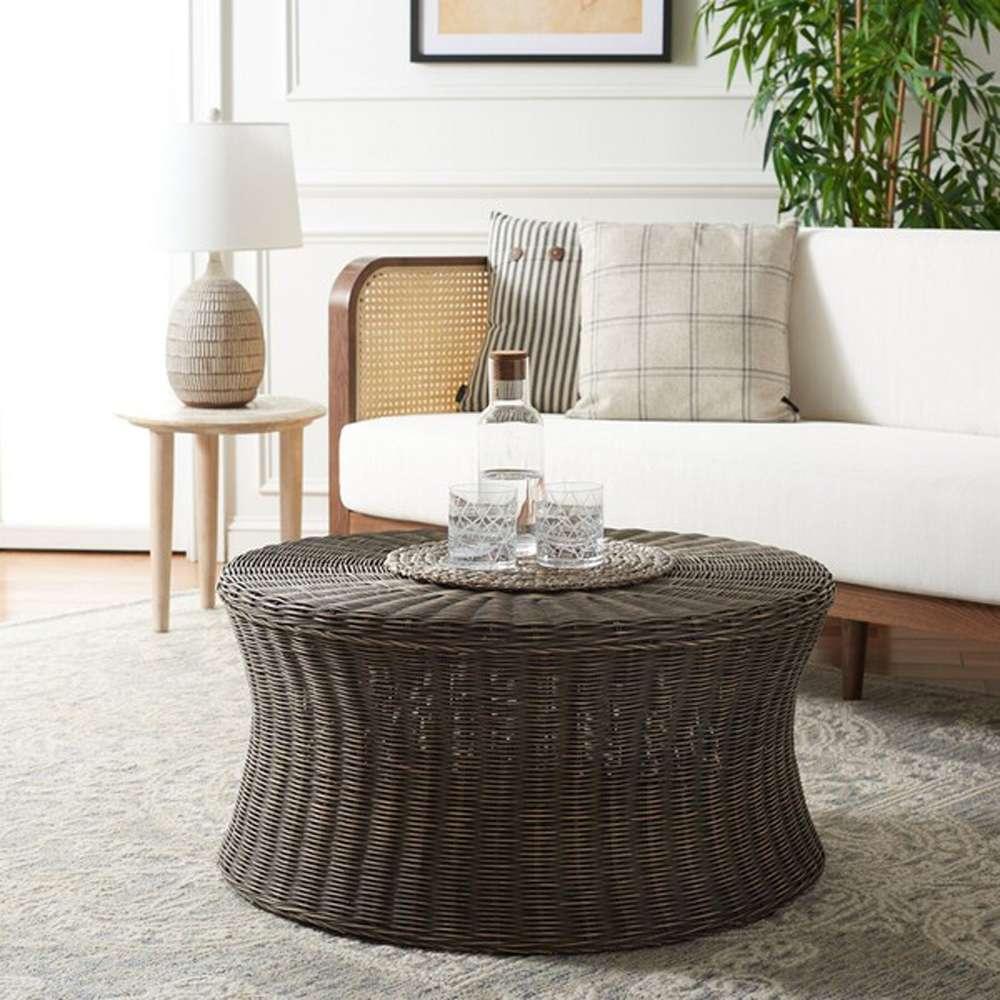 Safavieh - Ruxton Coctail Ottoman - Dark Brown - FOX6530D veiw 2