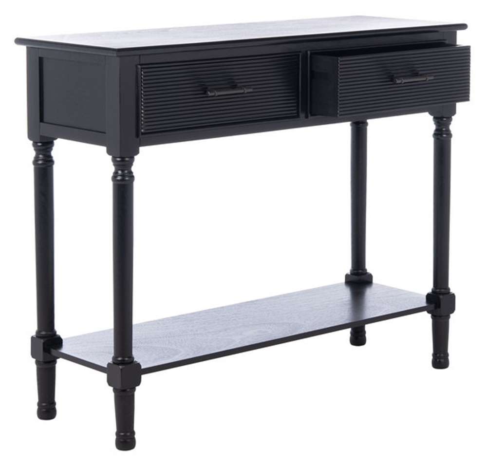 Safavieh - Ryder 2Drw Console Table - Black - CNS5719B veiw 3