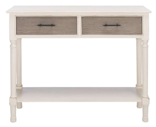 Safavieh - Ryder 2Drw Console Table - Distrssed White - Greige - CNS5719D veiw 1