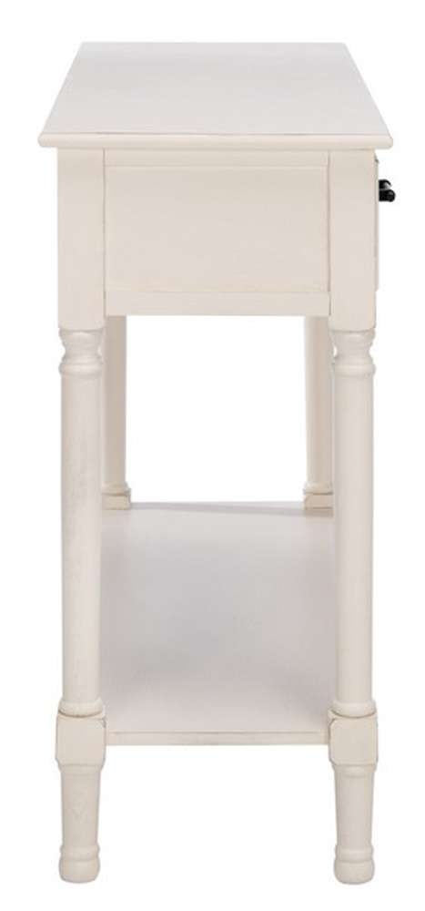 Safavieh - Ryder 2Drw Console Table - Distrssed White - Greige - CNS5719D veiw 3