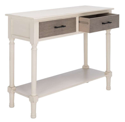 Safavieh - Ryder 2Drw Console Table - Distrssed White - Greige - CNS5719D veiw 4
