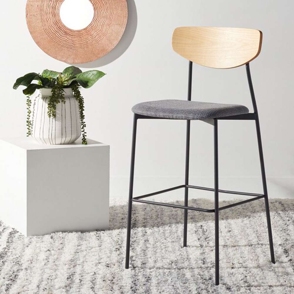 Safavieh - Ryker Barstool - Oak - Grey - BST3008D veiw 2