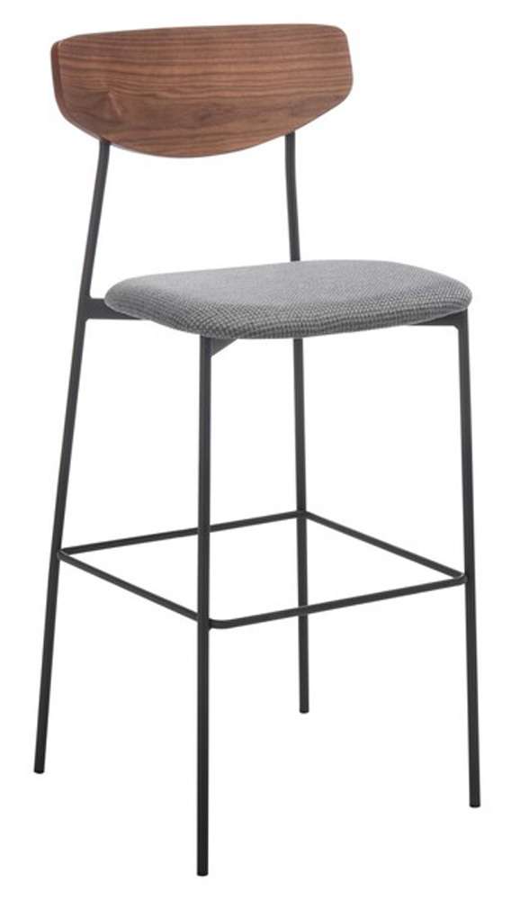 Safavieh - Ryker Barstool - Walnut - Grey - BST3008B veiw 3