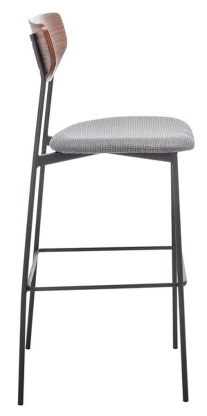 Safavieh - Ryker Barstool - Walnut - Grey - BST3008B veiw 4