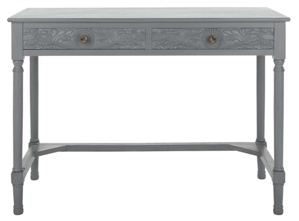 Safavieh - Ryleigh 2 Drawer Desk - Distressed Grey - DSK5706B veiw 1