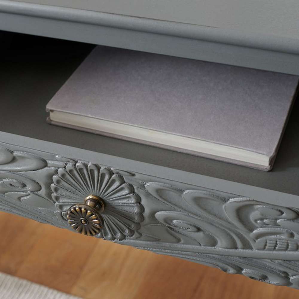Safavieh - Ryleigh 2 Drawer Desk - Distressed Grey - DSK5706B veiw 2